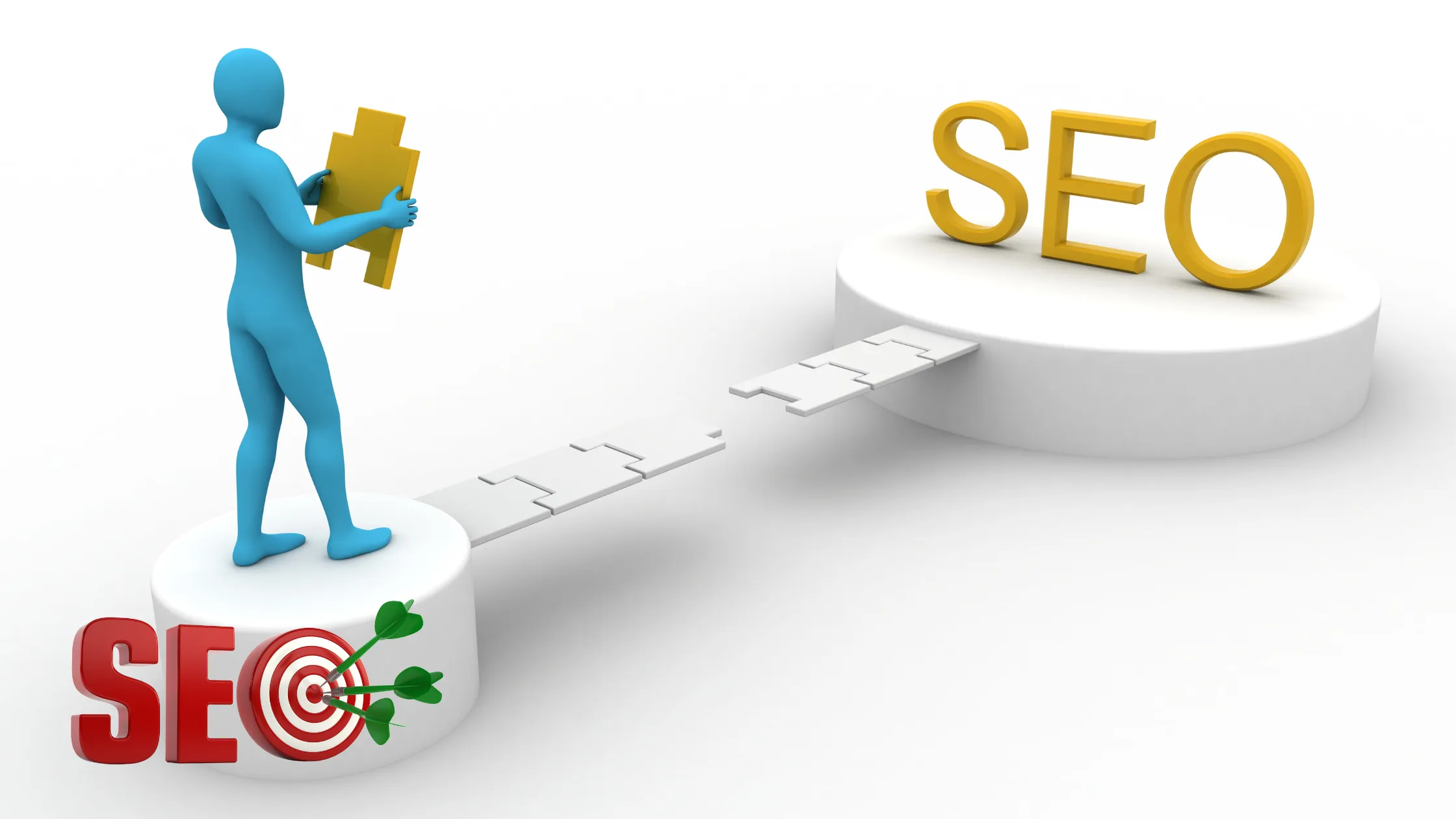 Puzzle piece connecting to SEO with Bergen Ranks SEO Agency concept.